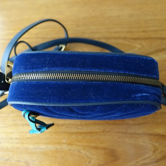 J.Crew Mini Velvet Signet H4031 Navy blue crossbody Cross Body Bag - Picture 4 of 7